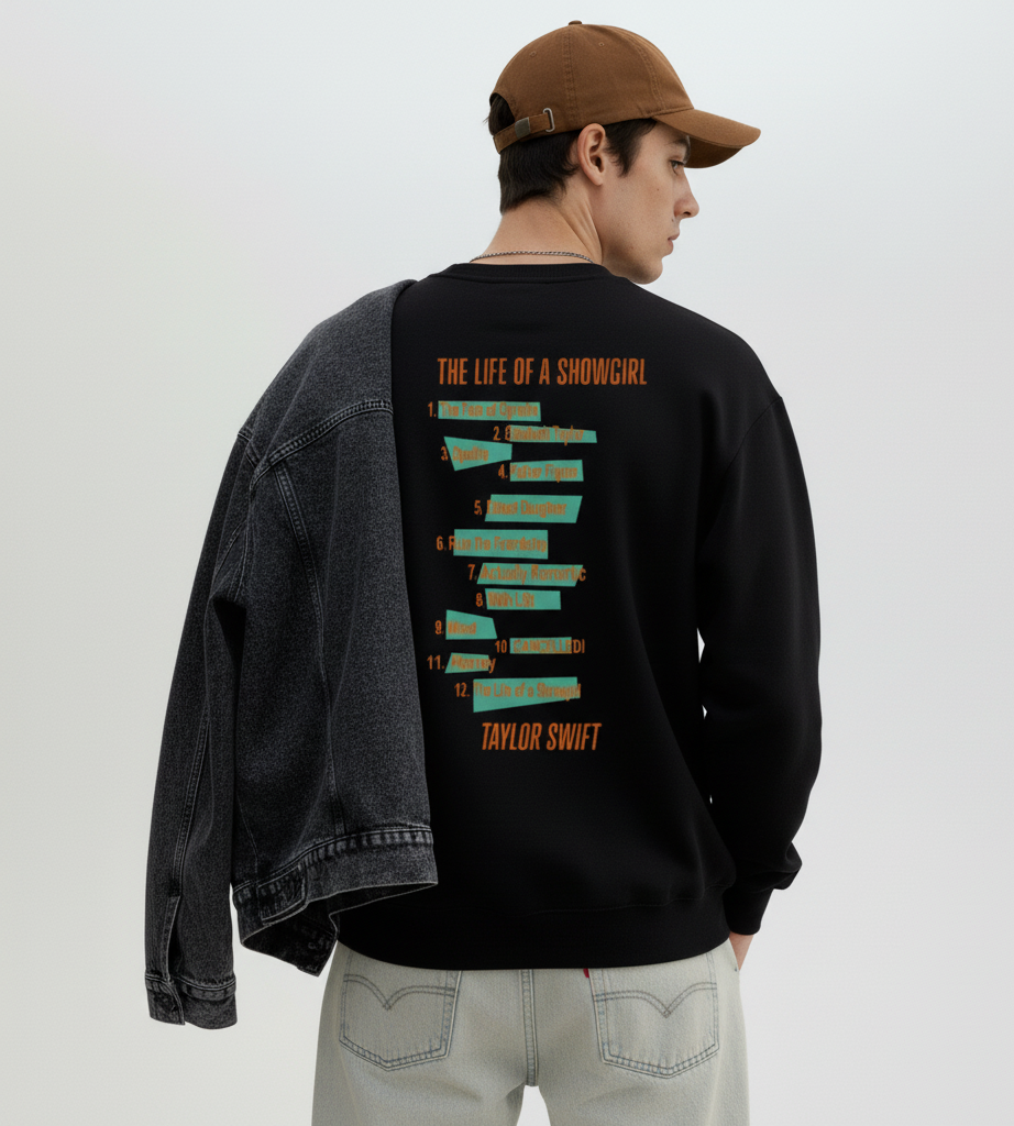 Taylor Swift The Life Of A Showgirl Sweatshirt | Taylor Swift Album Crewneck — Taylor Cozy Outfits - Image 2