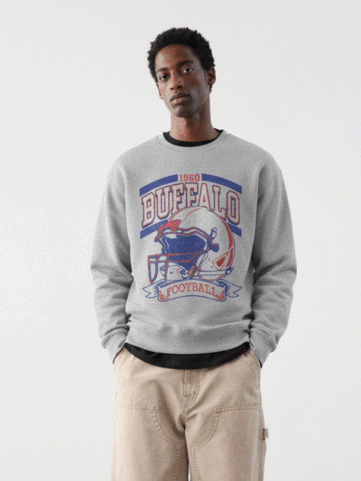 90s Style Buffalo Sweatshirt | Vintage Football Shirt — Buffalo Bills Crewneck Cozy Outfits