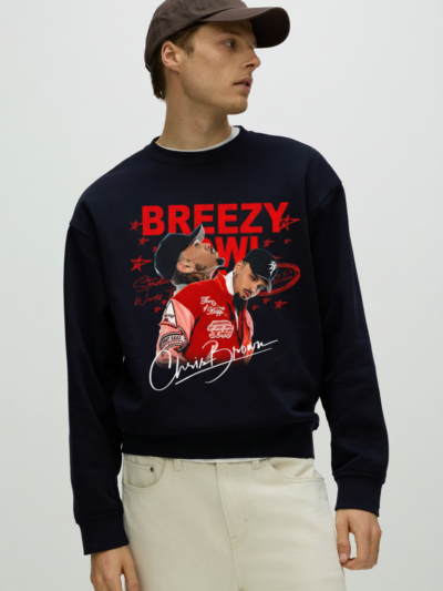 Chris Brown Breezy Bowl XX Tour Crewneck | 2025 Chris Brown Sweatshirt — Concert Cozy Outfits