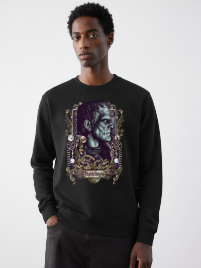 FRANKENSTEIN Crewneck Sweatshirt | Halloween Shirt — Classic Horror Cozy Outfits