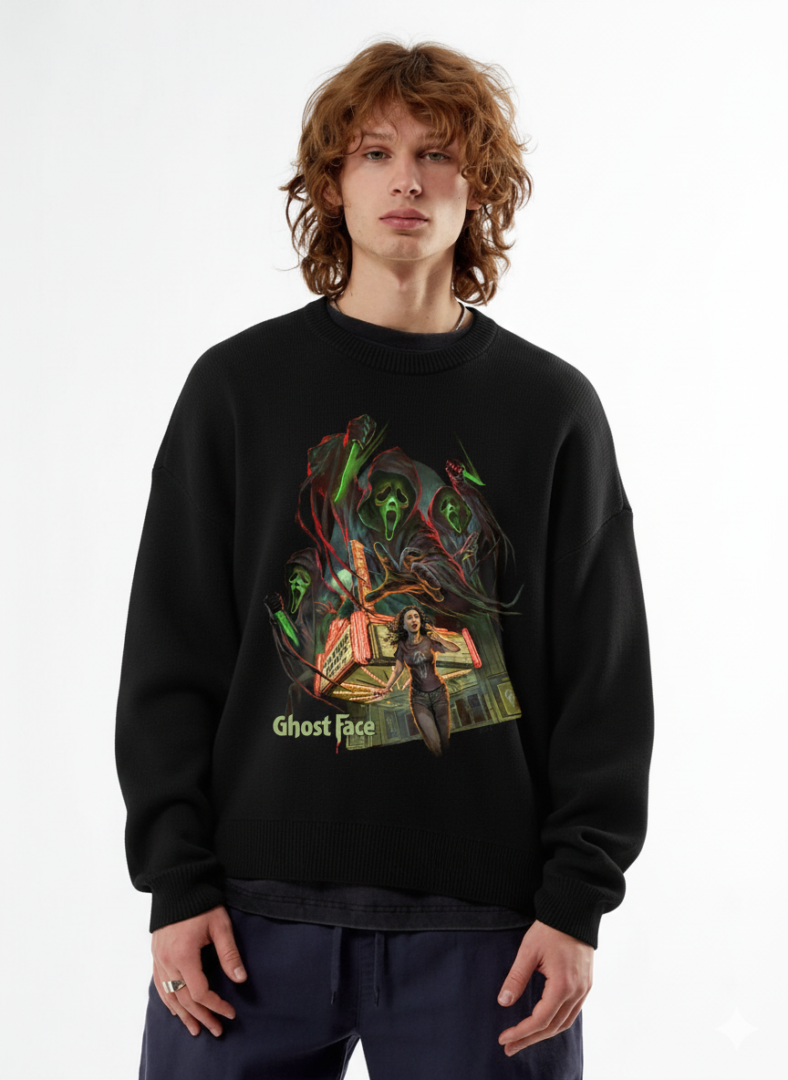 Father Death II GhostFace Sweatshirt | Halloween Crewneck — Classic Horror Cozy Outfits