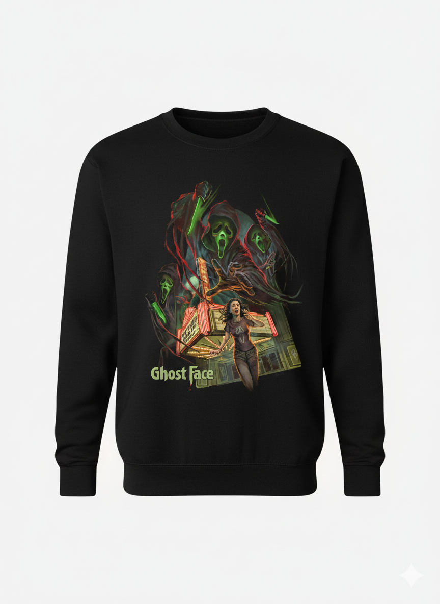 Father Death II GhostFace Sweatshirt | Halloween Crewneck — Classic Horror Cozy Outfits - Image 3