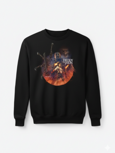 Freddy Vs. Jason Crewneck | Jason Voorhees Halloween Sweatshirt — Classic Horror Cozy Outfits