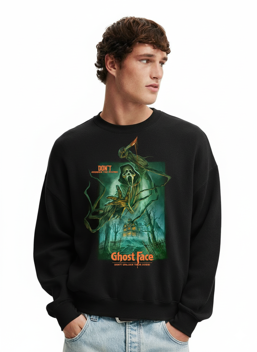 Ghostface Crewneck | Halloween Sweatshirt — Classic Horror Cozy Outfits