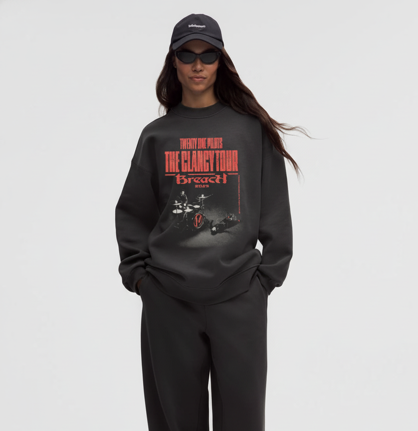 Breach Tour Crewneck | Twenty One Pilots 2025 Tour Sweatshirt — Concert Cozy Outfits