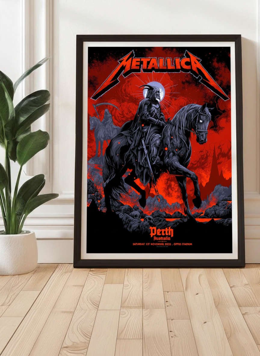 Metallica M72 World Tour Perth Australia 2025 | Reaper Rider Tour Poster — Premium Semi-Glossy Print - Image 3