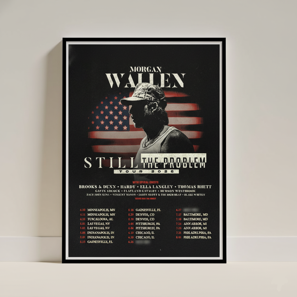 Morgan Wallen Still The Problem Tour 2026 Poster | Limited Concert Edition Wall Art