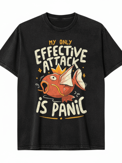 Magikarp Pokémon Inspired T-Shirt | My Only Effective Attack Is Panic Comfort Colors Tee