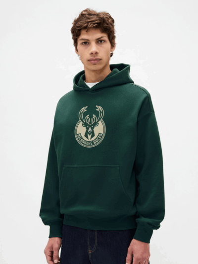 Milwaukee Bucks Hoodie | Classic NBA Basketball Green Pullover Sweatshirt