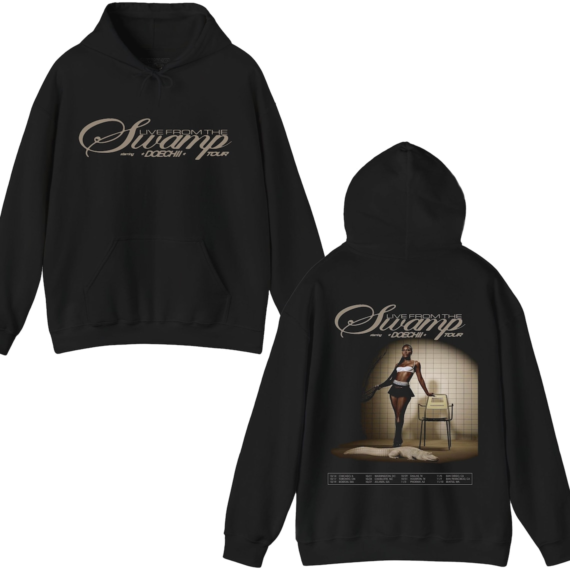 Doechii Swamp Princess Tour Hoodie | 2025 Doechii Live from the Swamp Tour Merch - Image 3