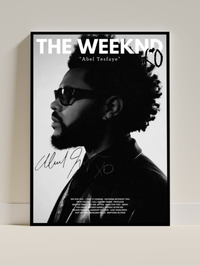 The Weeknd “Abel Tesfaye” Poster With Signature | Black & White XO Music Art Print