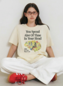 You Spend A Lot Of Time In Your Head | Positive Mindset Quote — Comfort Colors Tee | Cozy Core Aesthetic