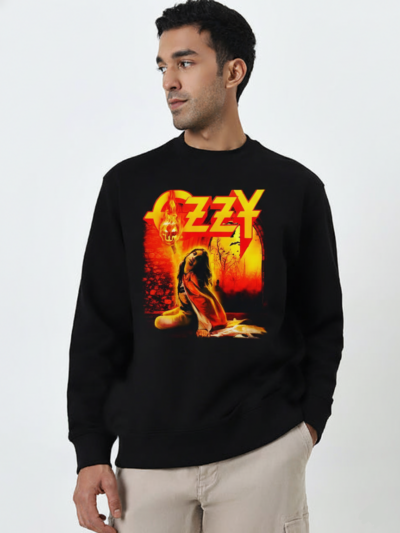 Ozzy Osbourne Halloween | Vintage Metal Design — Crewneck Sweatshirt | Retro Rock Merch Style
