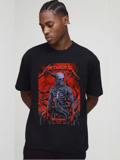 Metallica M72 World Tour | Melbourne 2025 Demon Graphic Tee — Unisex Heavyweight T-Shirt | Hypetops