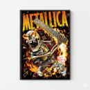 Metallica “2 x 4” | Fiery Skeleton Poster — Premium Semi-Glossy Print | Hypetops