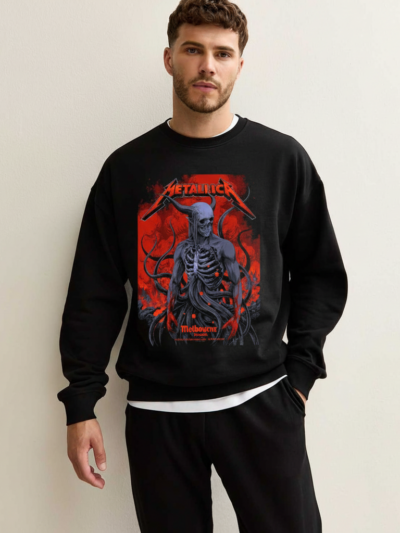 Metallica M72 World Tour | Melbourne 2025 Demon Sweatshirt — Heavyweight Crewneck | Hypetops