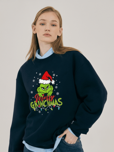 Merry Grinchmas | Funny Grinch Christmas Design — Holiday Sweatshirt | Hypetops