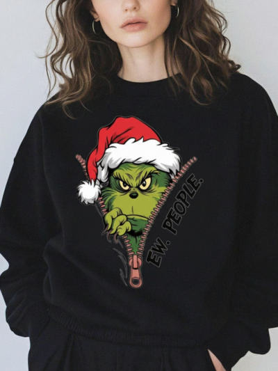 The Grinch Christmas | “Ew, People” Funny Quote Design — Holiday Sweatshirt | Hypetops