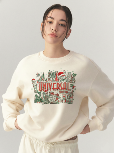 Universal Studios Christmas | Holiday Park Landmarks Design — Festive Sweatshirt | Hypetops