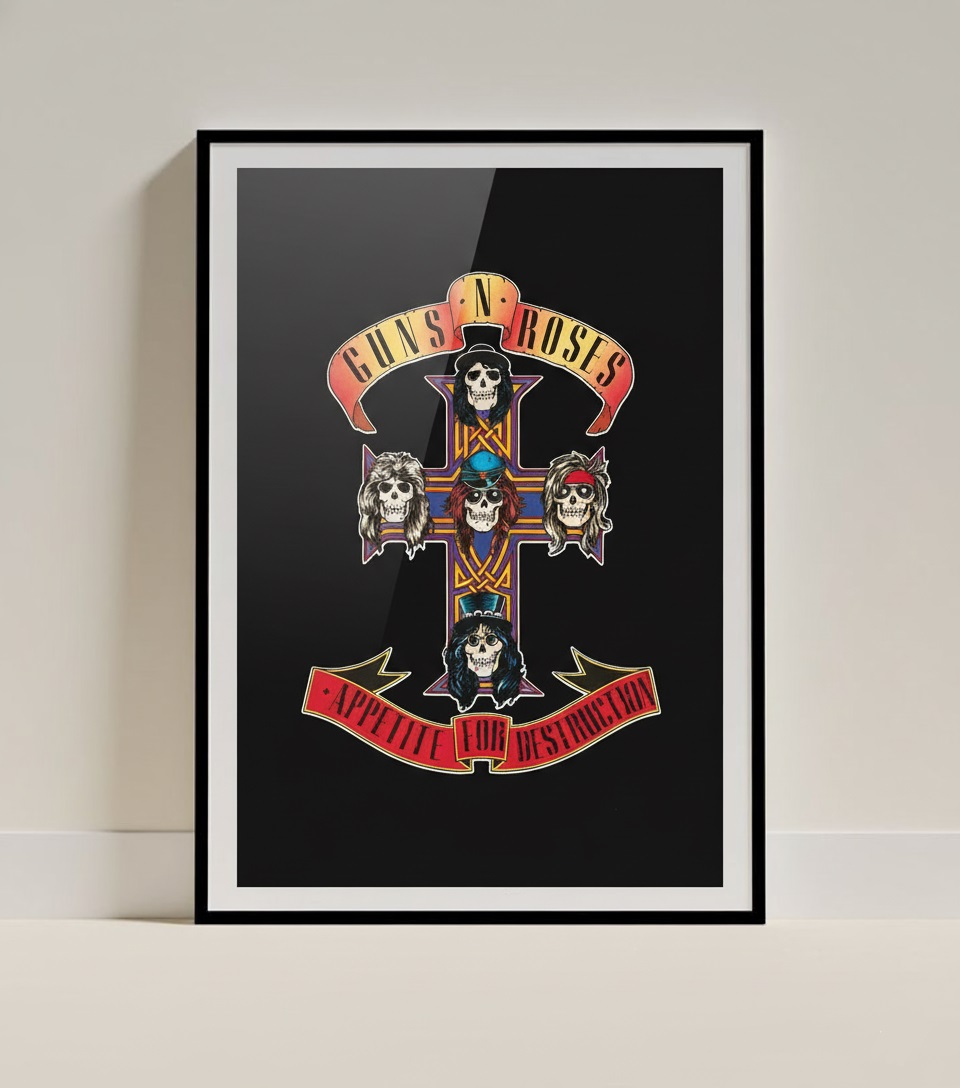 Guns N’ Roses | Appetite for Destruction — Classic Album Art Poster | Premium Semi-Glossy Print
