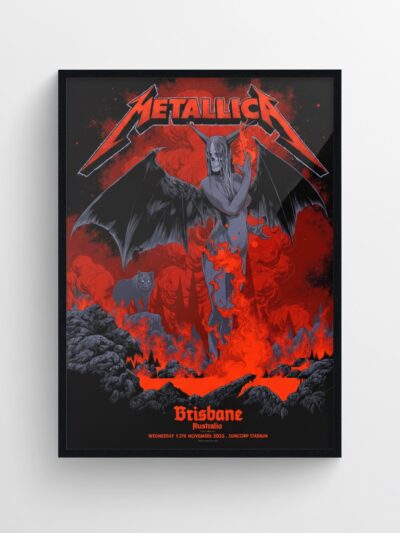 Metallica Brisbane Australia 2025 | Demon Fallen Angel Tour Poster