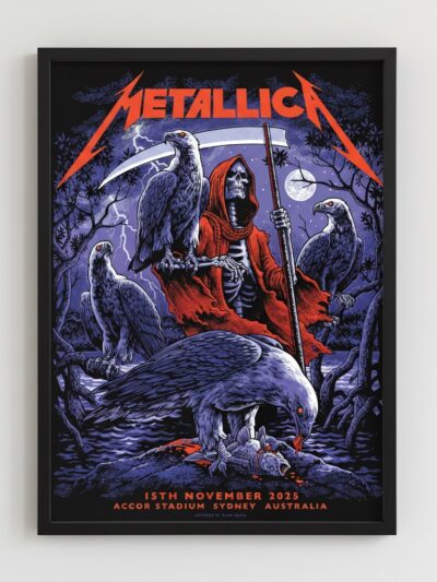 Metallica M72 World Tour Sydney 2025 Poster — Accor Stadium, 15th November