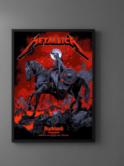 Metallica M72 World Tour Auckland 2025 | Death Rider Tour Poster | Semi-Glossy Print