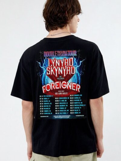 Lynyrd Skynyrd Double Trouble Vision Tour 2026 T-Shirt | North America City Dates | Two-Sided Print