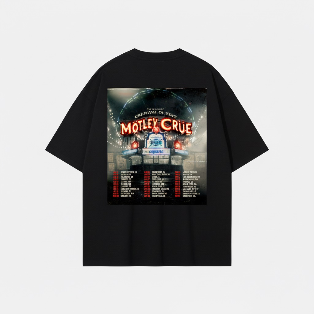 Motley Crue The Return of Carnival of Sins 2026 Tour T-Shirt | North America City Dates - Image 2