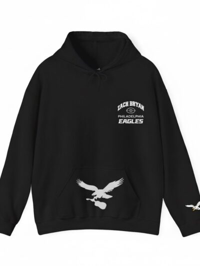 Zach Bryan x Philadelphia Eagles Hoodie | Two-Sided Eagle Graphic Hoodie