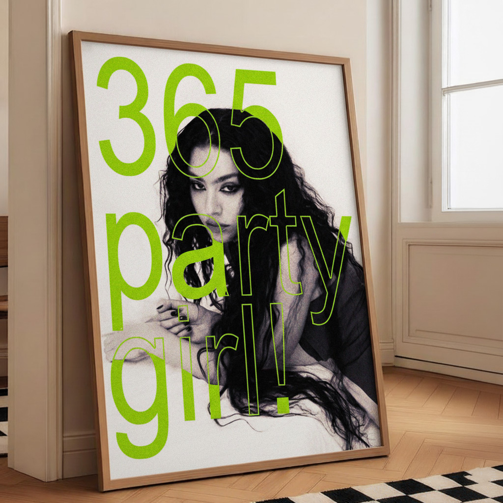 Charli XCX “365 Party Girl” Poster | Brat Era Hyperpop Art Print - Image 2