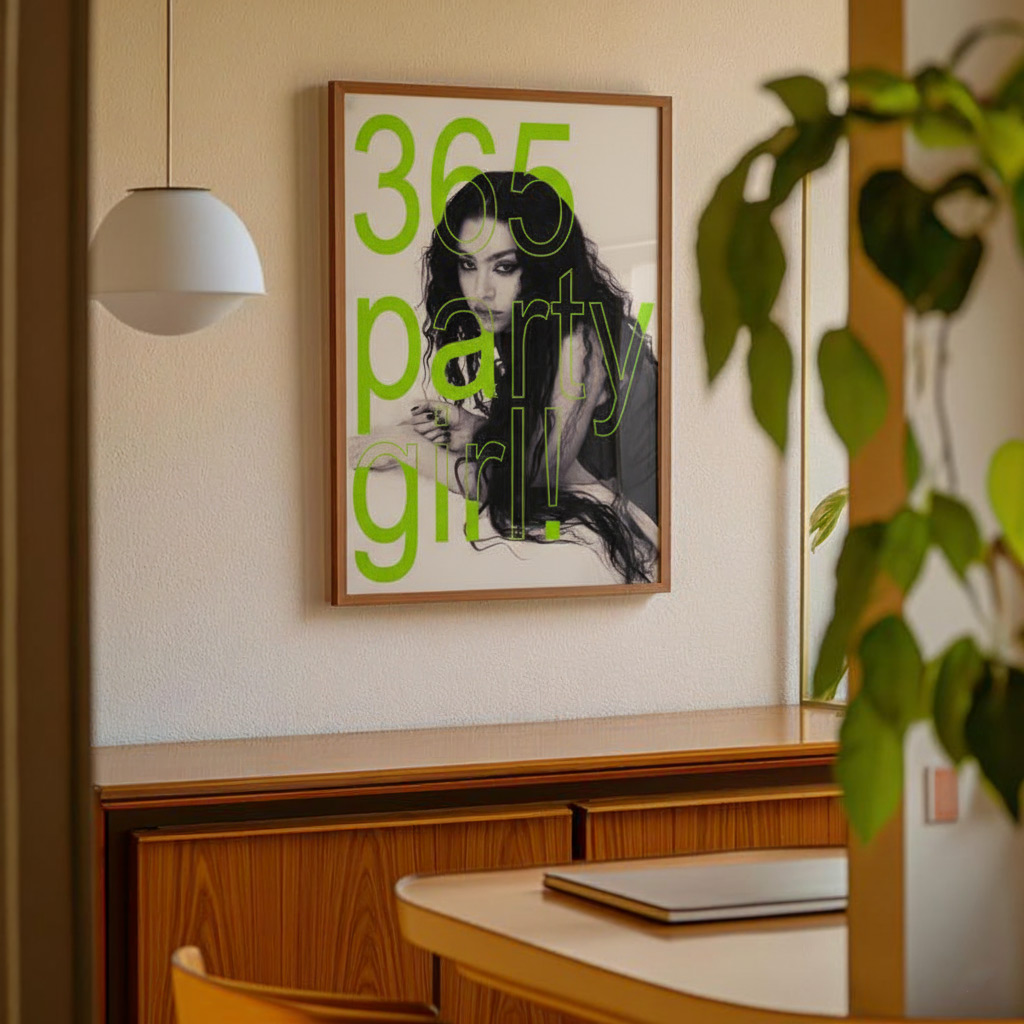 Charli XCX “365 Party Girl” Poster | Brat Era Hyperpop Art Print - Image 3