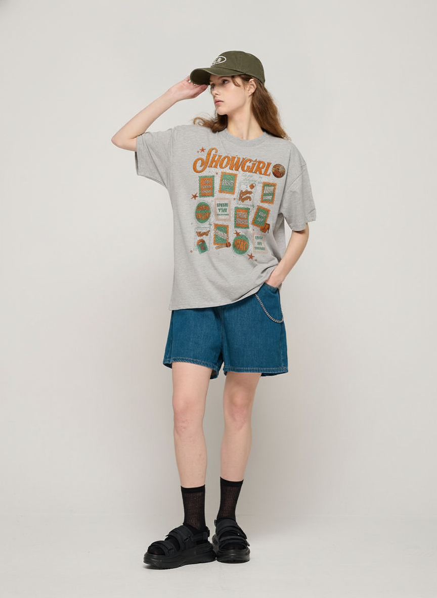 The Life of a Showgirl Comfort Colors Tee | Taylor Showgirl Era Stamp Shirt - Image 3