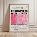 Therapists Hate Them Poster | Girlboss Satire Pop Art for Taylor, Olivia & Sabrina Fans
