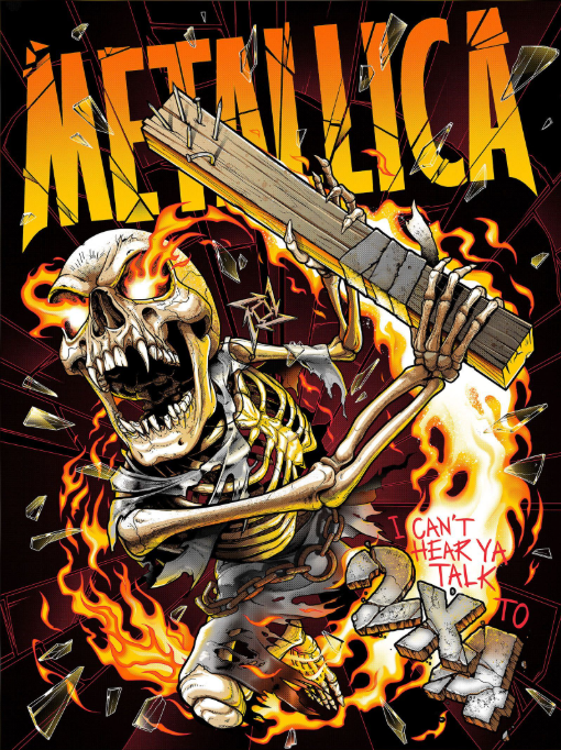 Metallica “2 x 4” | Fiery Skeleton Poster — Premium Semi-Glossy Print | Hypetops - Image 4