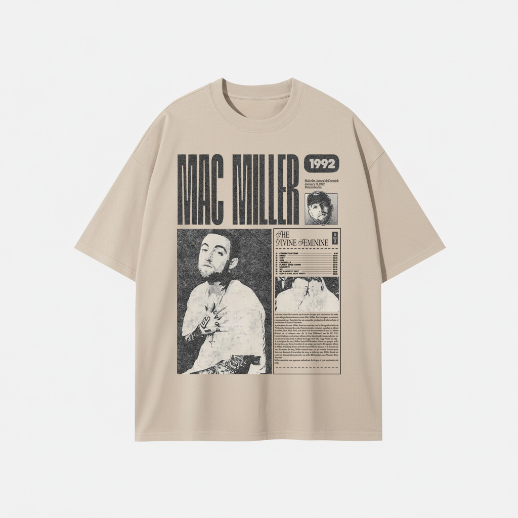 Mac Miller Shirt | The Divine Feminine Retro Newspaper T-Shirt, Sweatshirt & Hoodie – Mac Miller Album Merch Shirt - Image 3