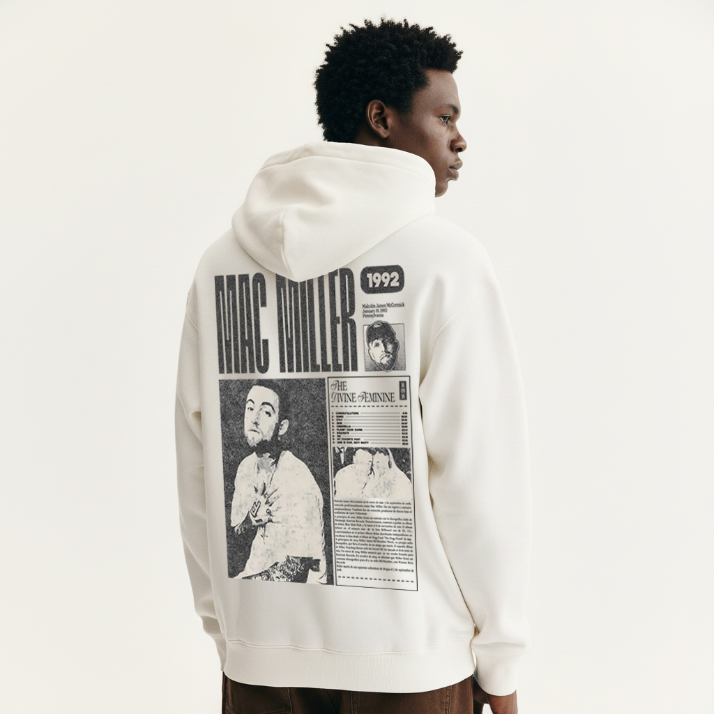 Mac Miller Shirt | The Divine Feminine Retro Newspaper T-Shirt, Sweatshirt & Hoodie – Mac Miller Album Merch Shirt - Image 2