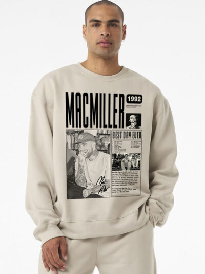 Mac Miller Shirt | Best Day Ever Retro Newspaper T-Shirt, Sweatshirt & Hoodie – Mac Miller Album Merch Shirt