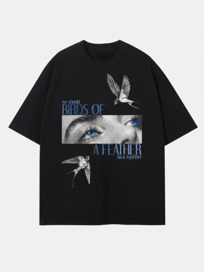 Birds of a Feather Shirt | Lyric Collage Graphic – Billie Eilish Apparel
