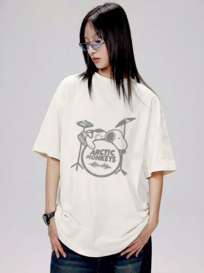 Snoopy x Arctic Monkeys Shirt | Vintage Snoopy Unique Design – Cute Retro Cartoon Shirt