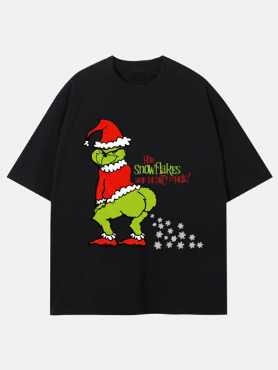 Funny Grinch Christmas Shirt | How Snowflakes Are Really Made Tee – Grinch Santa Funny Xmas Gift Shirt