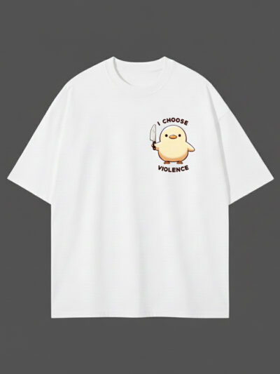 I Choose Violence Meme Shirt | Cute Funny Duck Graphic Tee – Viral Duck Meme Apparel