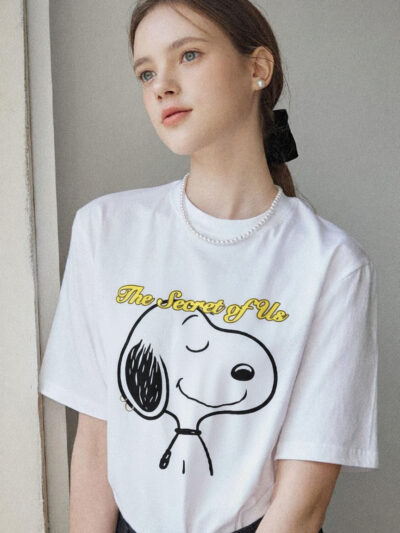 Snoopy The Secret of Us Shirt | Gracie Abrams Album Shirt – Nostalgia Minimalist Cartoon Pop Culture Tee