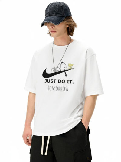 Snoopy Just Do It Tomorrow Shirt | Lazy Parody Tee – Snoopy Relaxed Crewneck & Hoodie