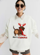 Funny Christmas Shirt – Merry Kissmyass Sweatshirt | Cute Dog Lover Xmas Apparel