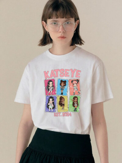 KATSEYE Vintage Chibi Shirt | K-Pop Katseye Cute Graphic Tee – Katseye Beautiful Chaos Sweatshirt & Hoodie
