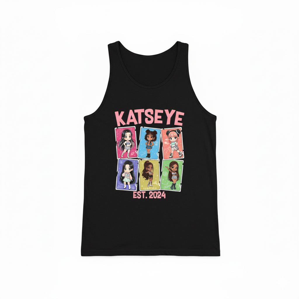 KATSEYE Vintage Chibi Shirt | K-Pop Katseye Cute Graphic Tee – Katseye Beautiful Chaos Sweatshirt & Hoodie - Image 5