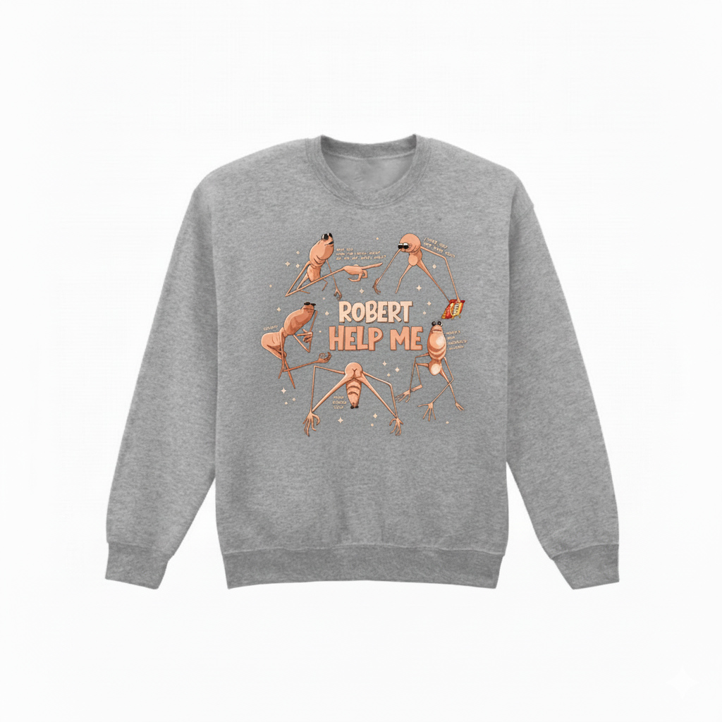 Marcus The Worm Meme Shirt | Robert Help Marcus Funny Brain Rot Sweatshirt & Hoodie - Image 3