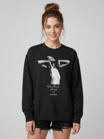 Olivia Dean The Art of Loving LIVE Tour 2025 Shirt | 90s Vintage B&W Olivia Dean Photo Tee, Sweatshirt & Hoodie