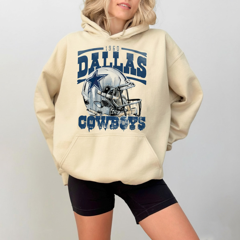 Vintage Dallas Cowboy Shirt | Dallas Helmet Retro T-Shirt, Sweatshirt & Hoodie – Dallas Game Day Outfit - Image 2